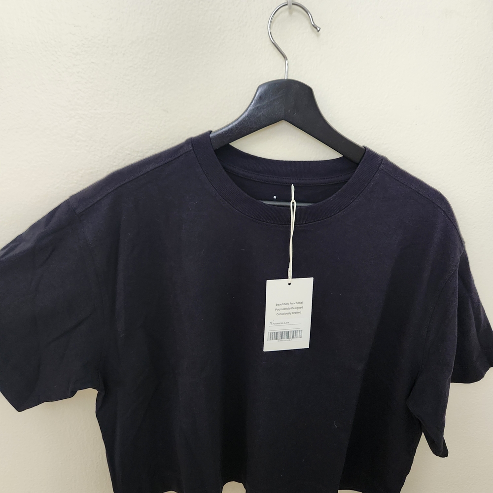 Everlane Premium Weight Crop Tee Black